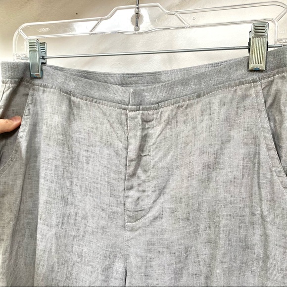 Sweet LINEN wide leg pants w raw edge🤍 - Picture 8 of 9